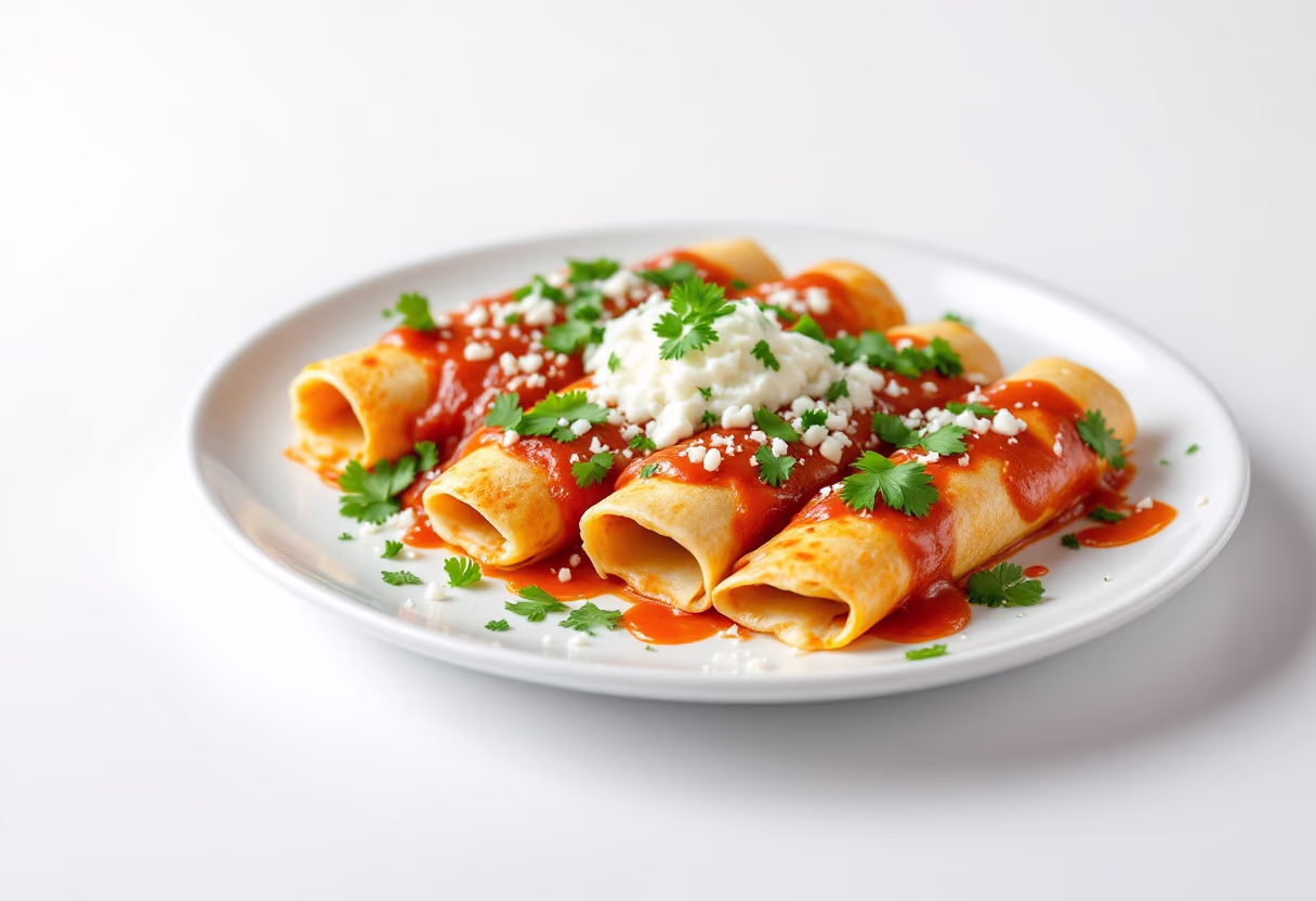 image of enchiladas with garnishes