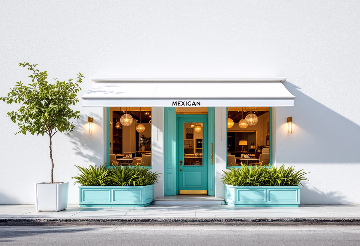 image of restaurant location from the street (for a mexican restaurant)