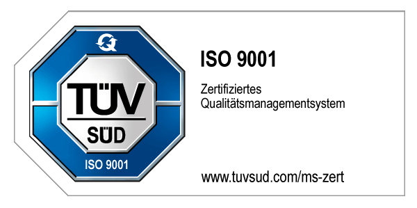TÜV SÜD - ISO 9001 - Zertifiziertes Qualitätsmanagementsystem
