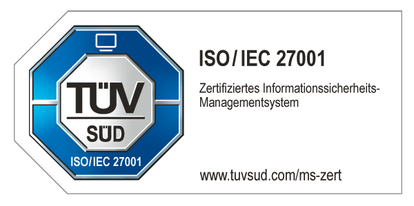 TÜV SÜD - ISO/IEC 27001 - Zertifiziertes Informationssicherheits-Managementsystem