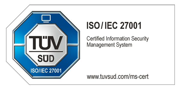 TÜV SÜD - ISO 27001 - Certified Information Security Management System