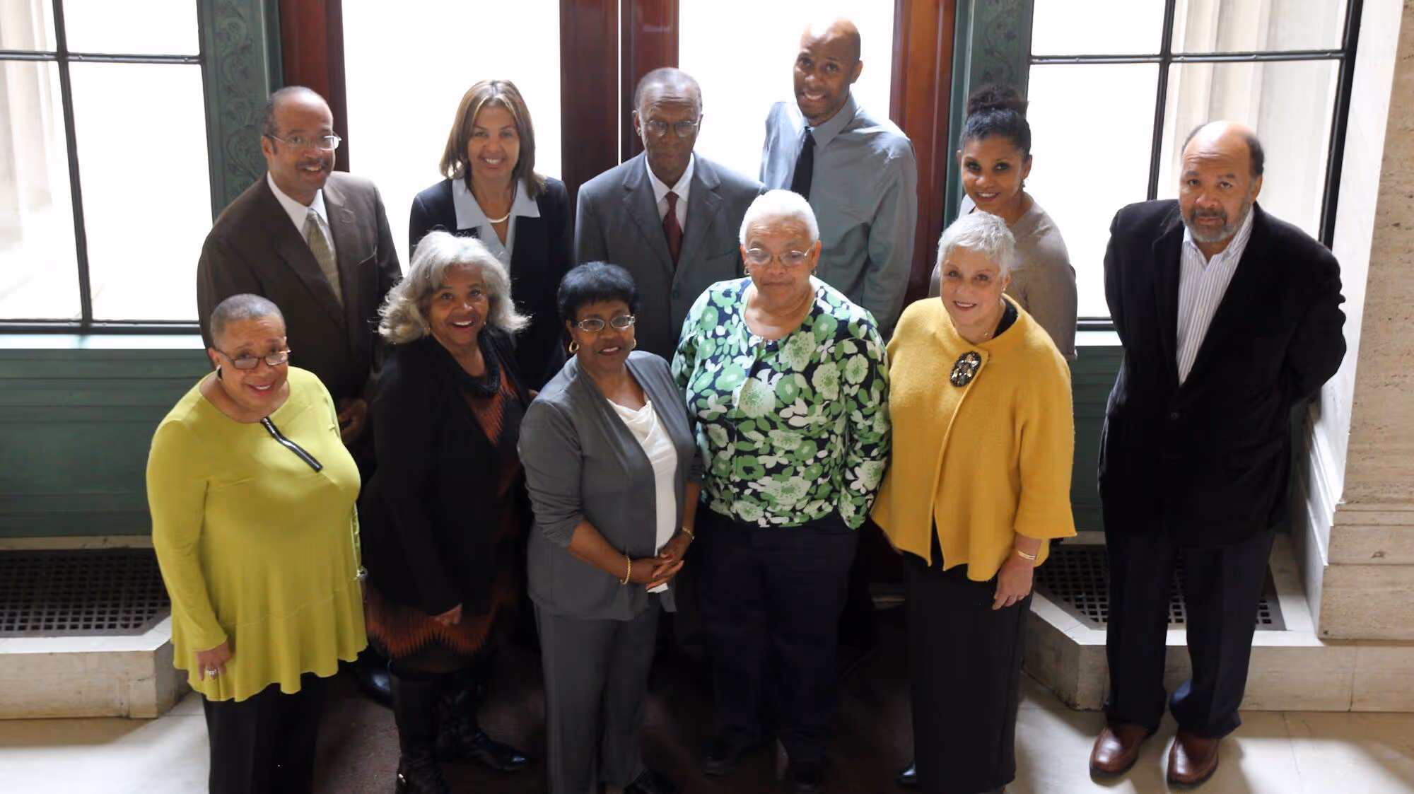 Group portrait of eleven members of the MIT Black History Project