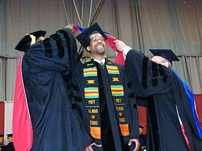 Doctoral hooding of Anton Thomas, 2006