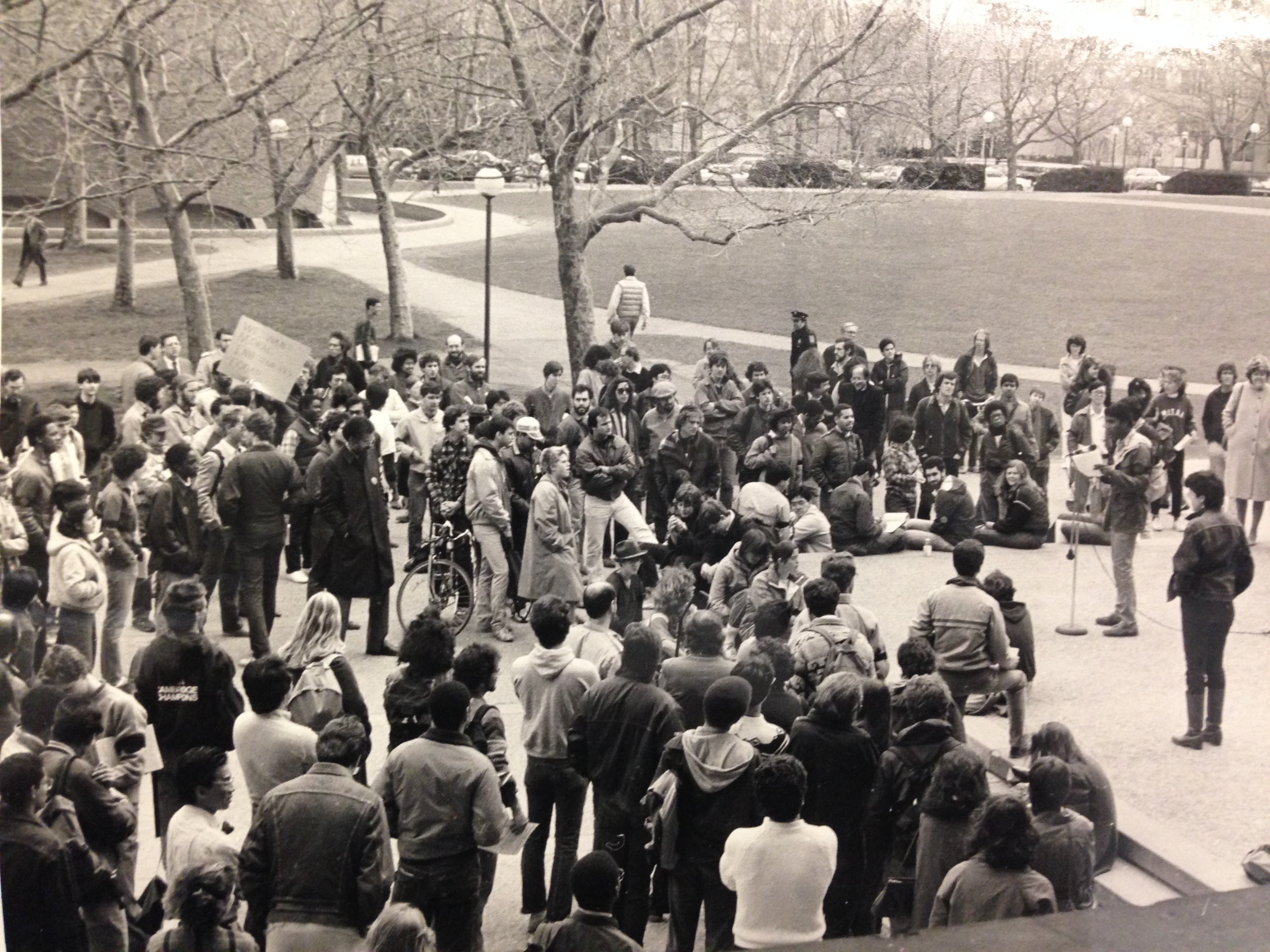 Anti-Apartheid student rally, 1986