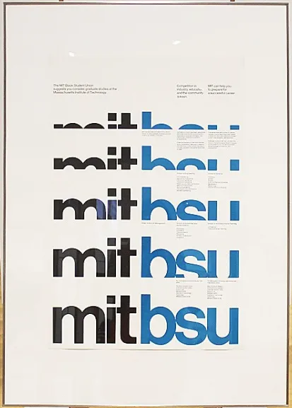 Poster: "mit bsu" by Dietmar Winkler, c. 1970
