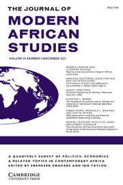 Journal of Modern African Studies, 1963