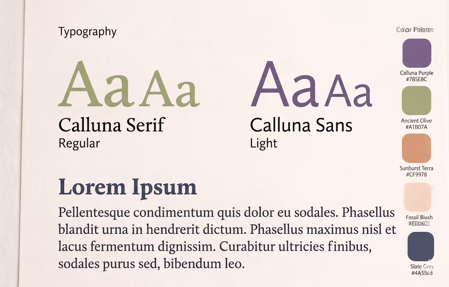 Typography chart
