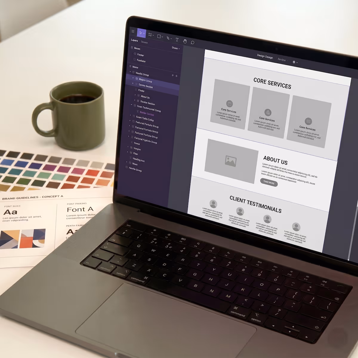 Image of website wireframes