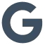 Google logo letter G in dark gray color.