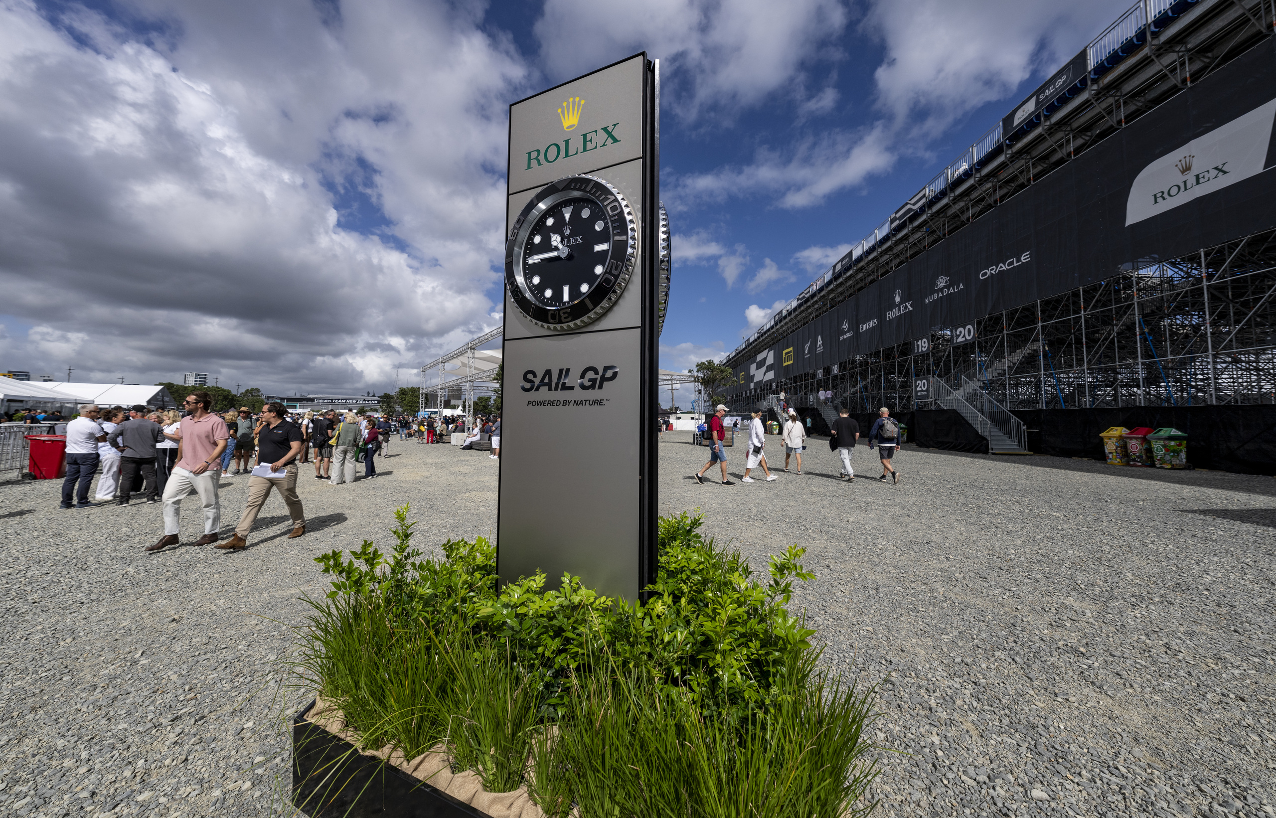 Event greenery detail by GreenAir at SailGP Auckland 2026