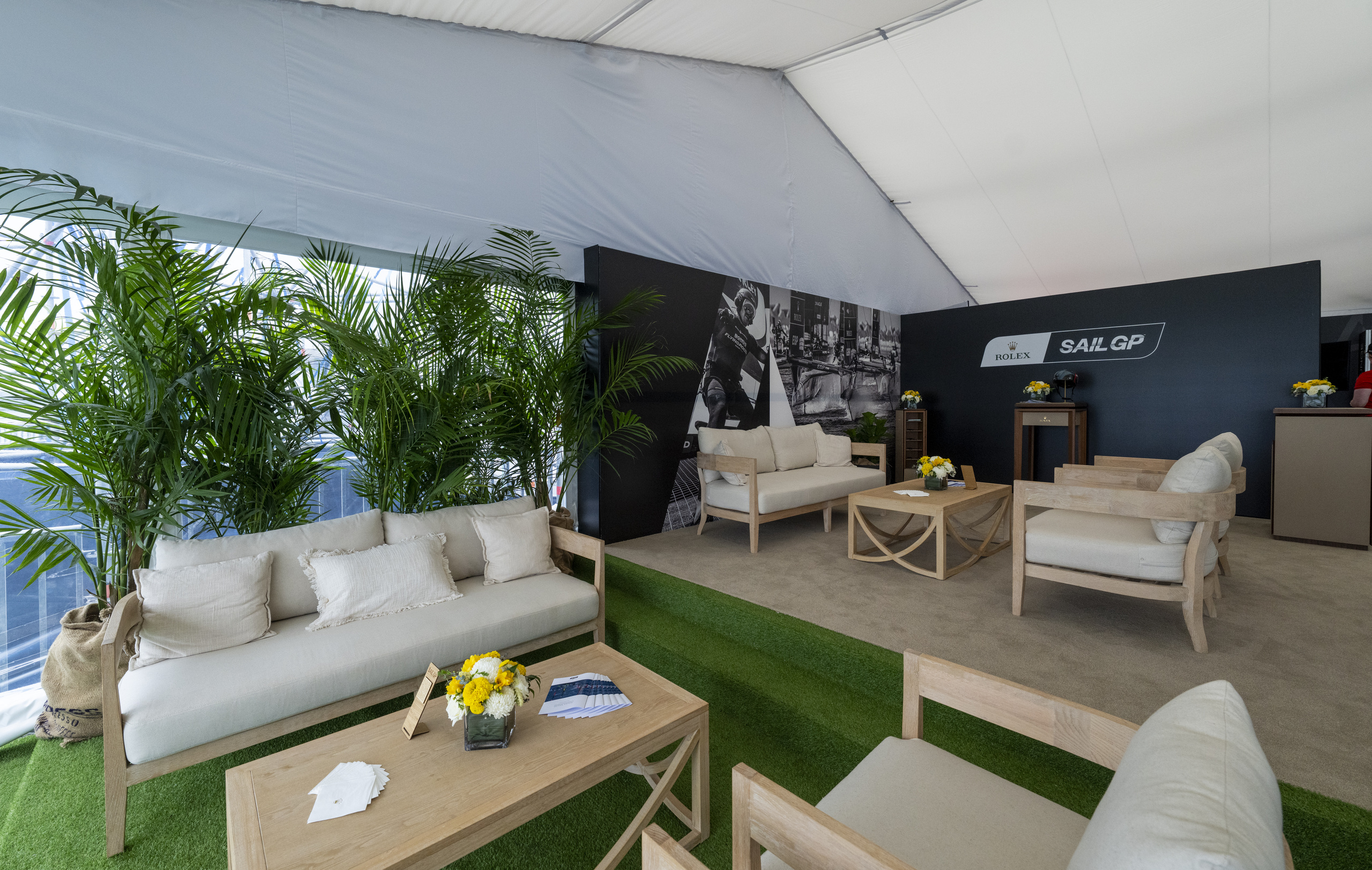 Planting framing the harbour at SailGP Auckland 2026 by GreenAir