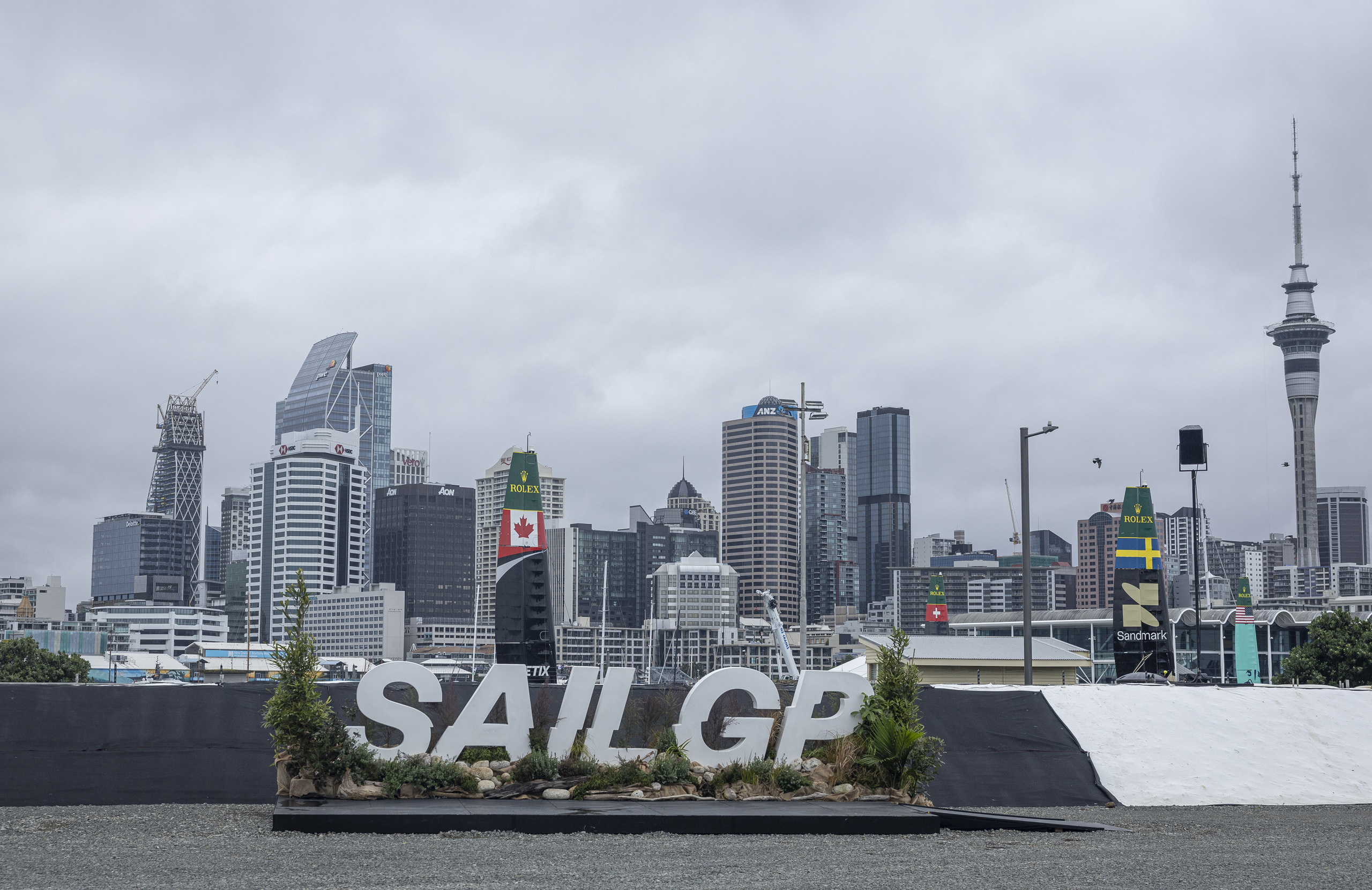 Layered event planting by GreenAir at SailGP Auckland 2026