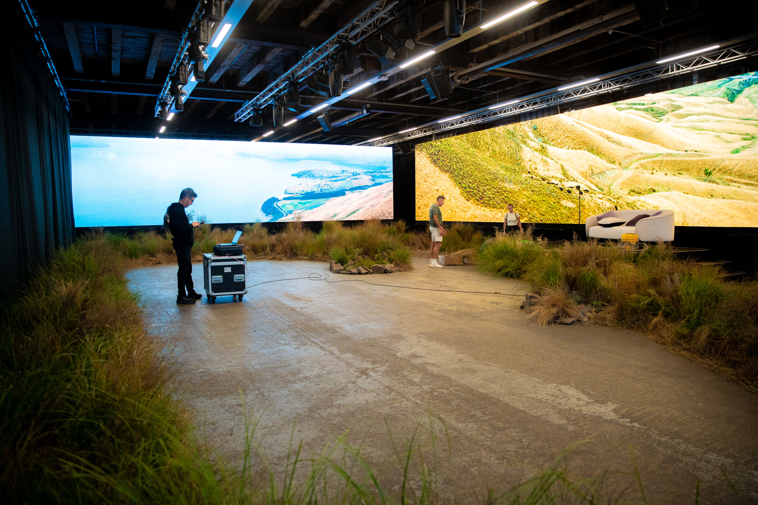 Native tussock and grasses set by GreenAir for the Air New Zealand uniform launch
