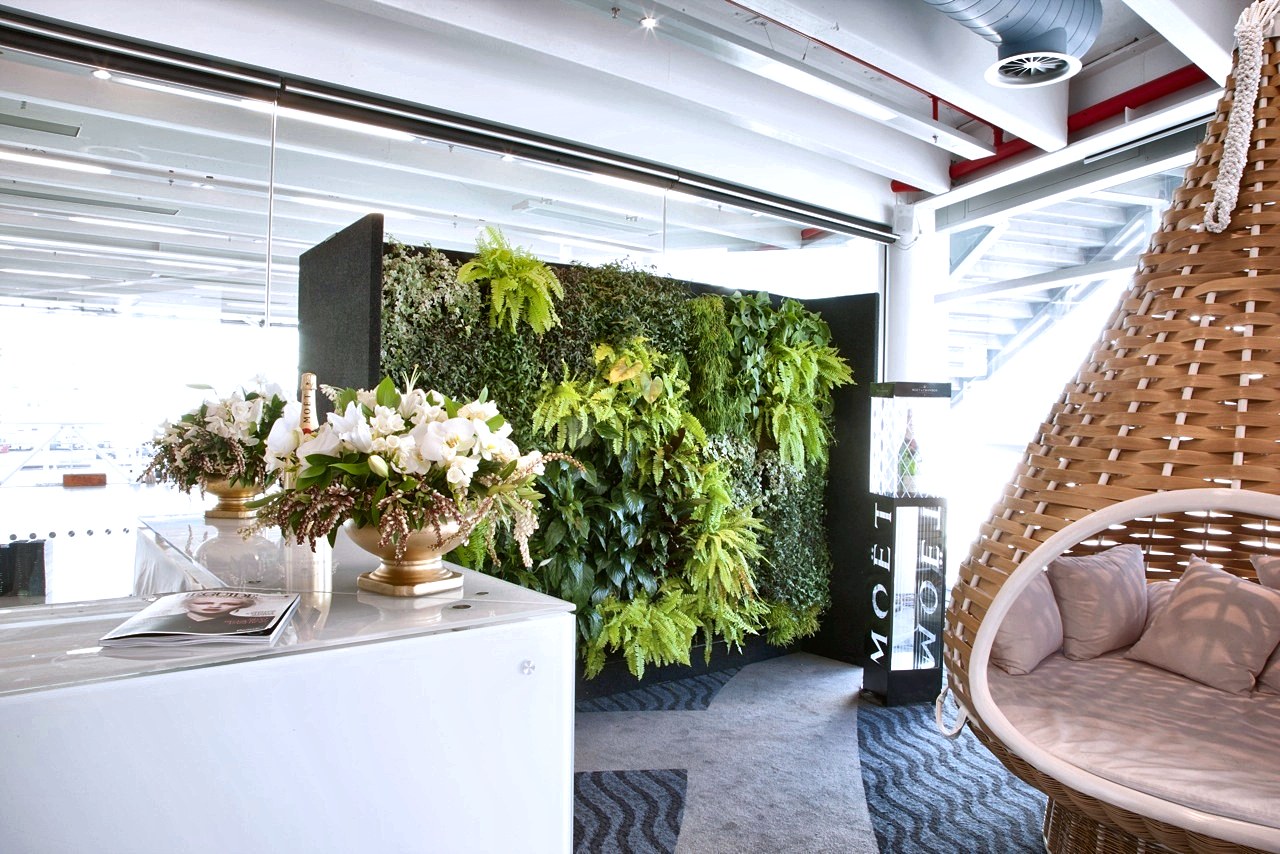 GreenAir living wall in the Moet and Chandon lounge at NZ Fashion Week 2011