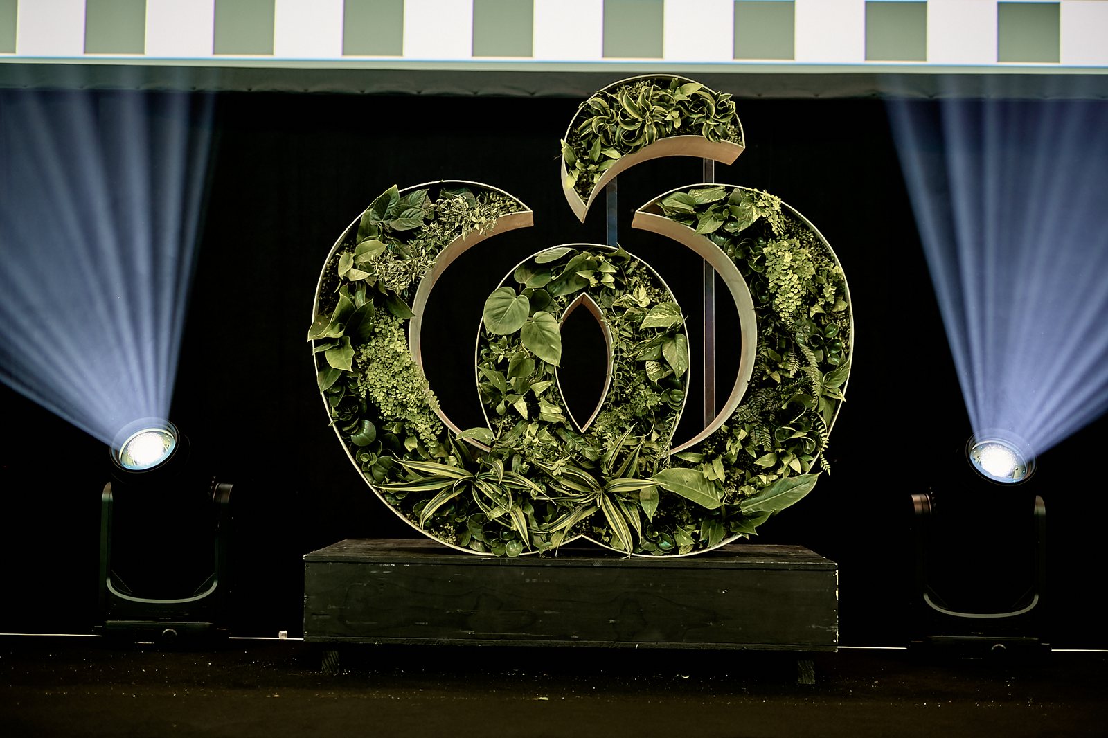 GreenAir foliage Woolworths logo feature, event planting