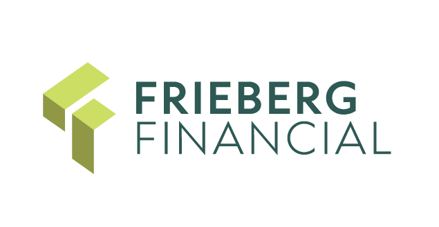 Frieberg Financial logo with green geometric icon next to company name in dark green text.