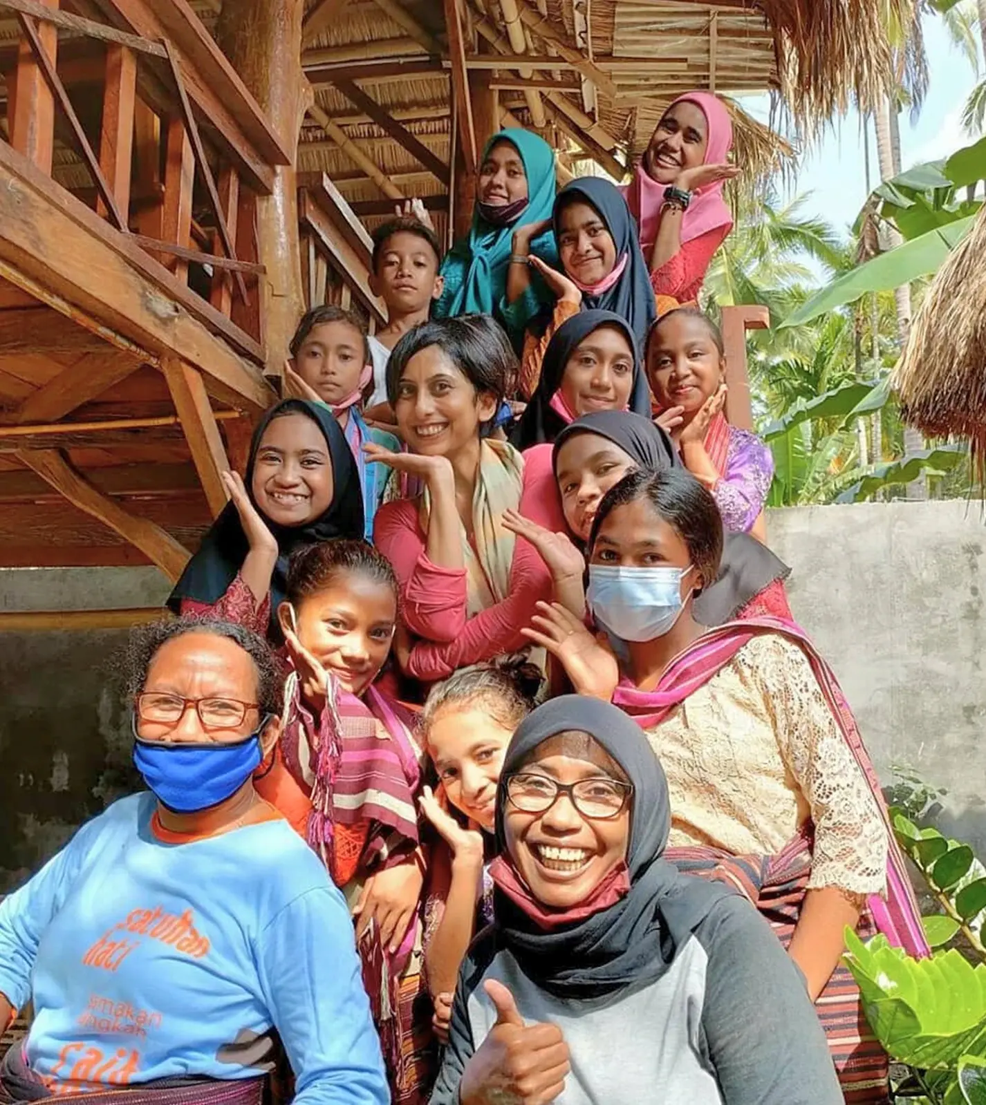 Aparna visiting Adonara, in East Nusa Tenggara, to train and uplift it's indigenous community, 2021