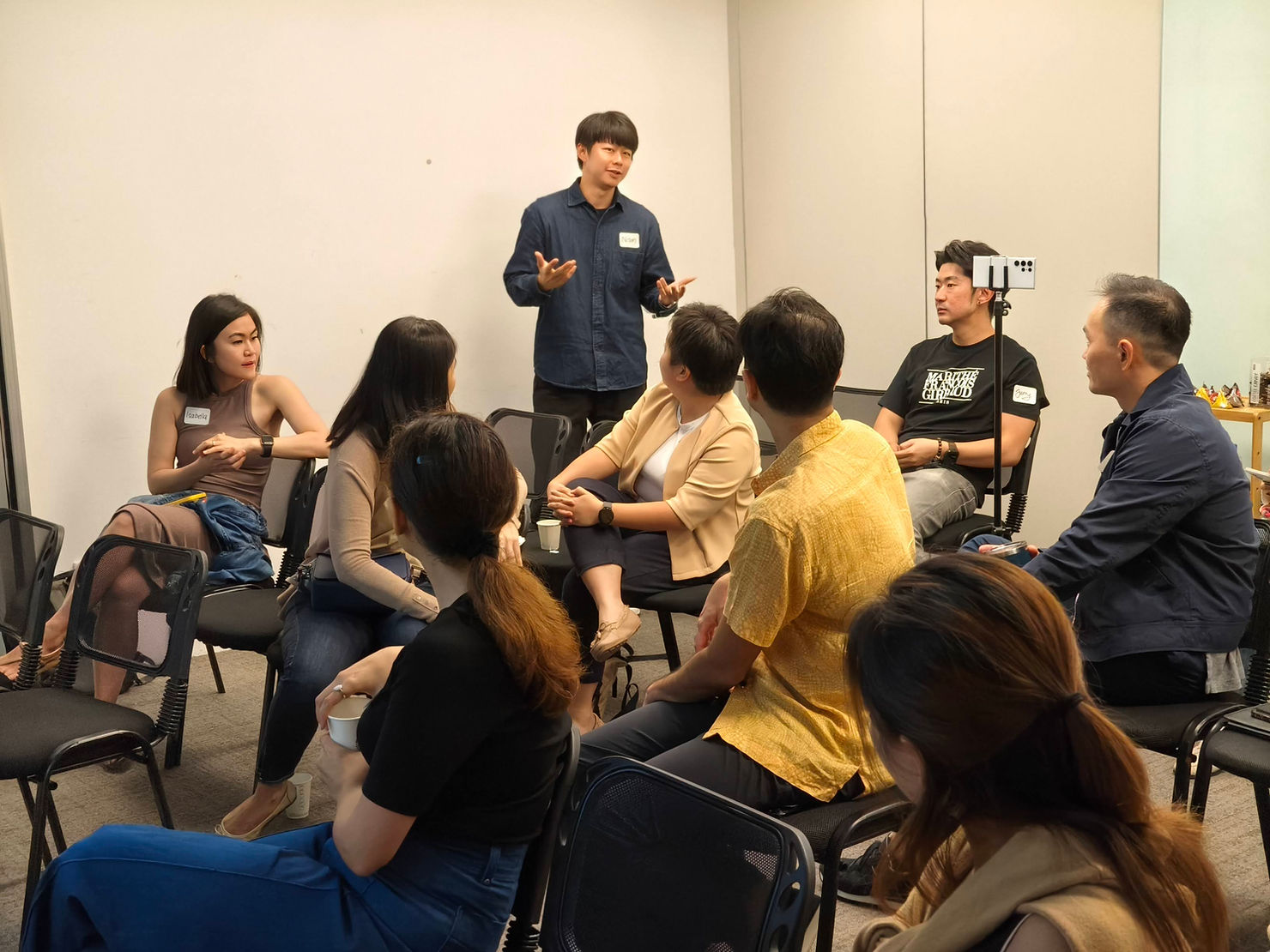 Nison Chan, sharing his background during our bootcamp
