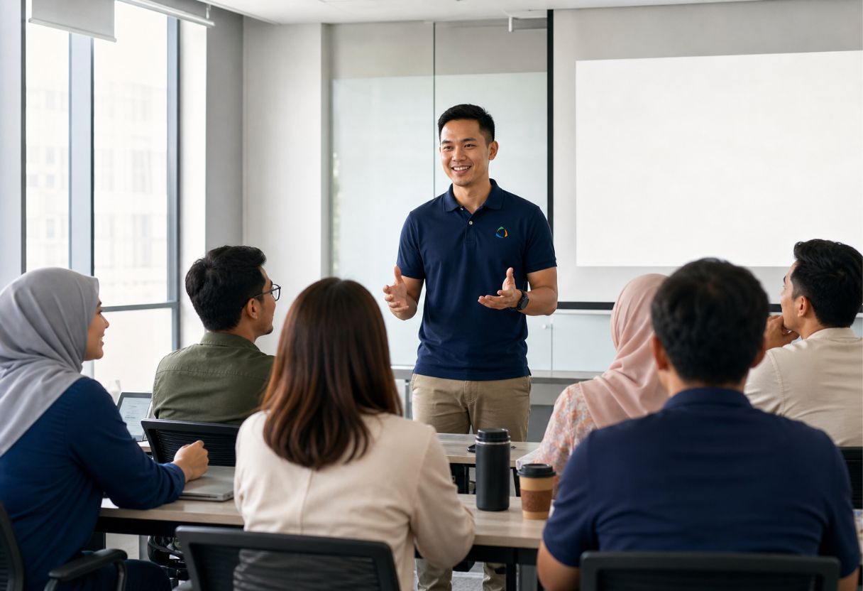 image of an educational seminar in progress at a veterinary clinic