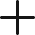 Black plus sign icon with vertical and horizontal lines intersecting at the center.