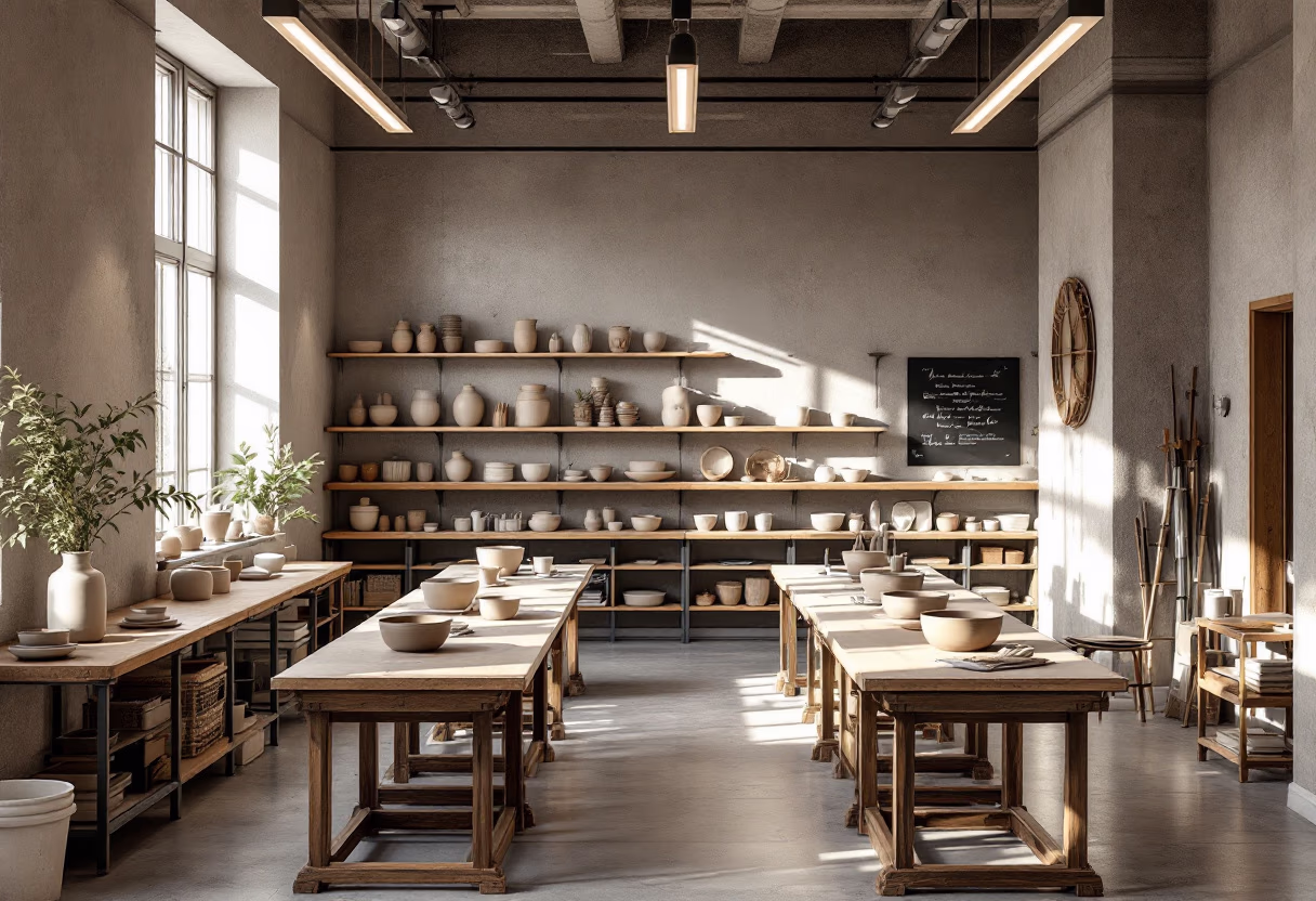 [background image] inside of classroom (for a ceramic studio)