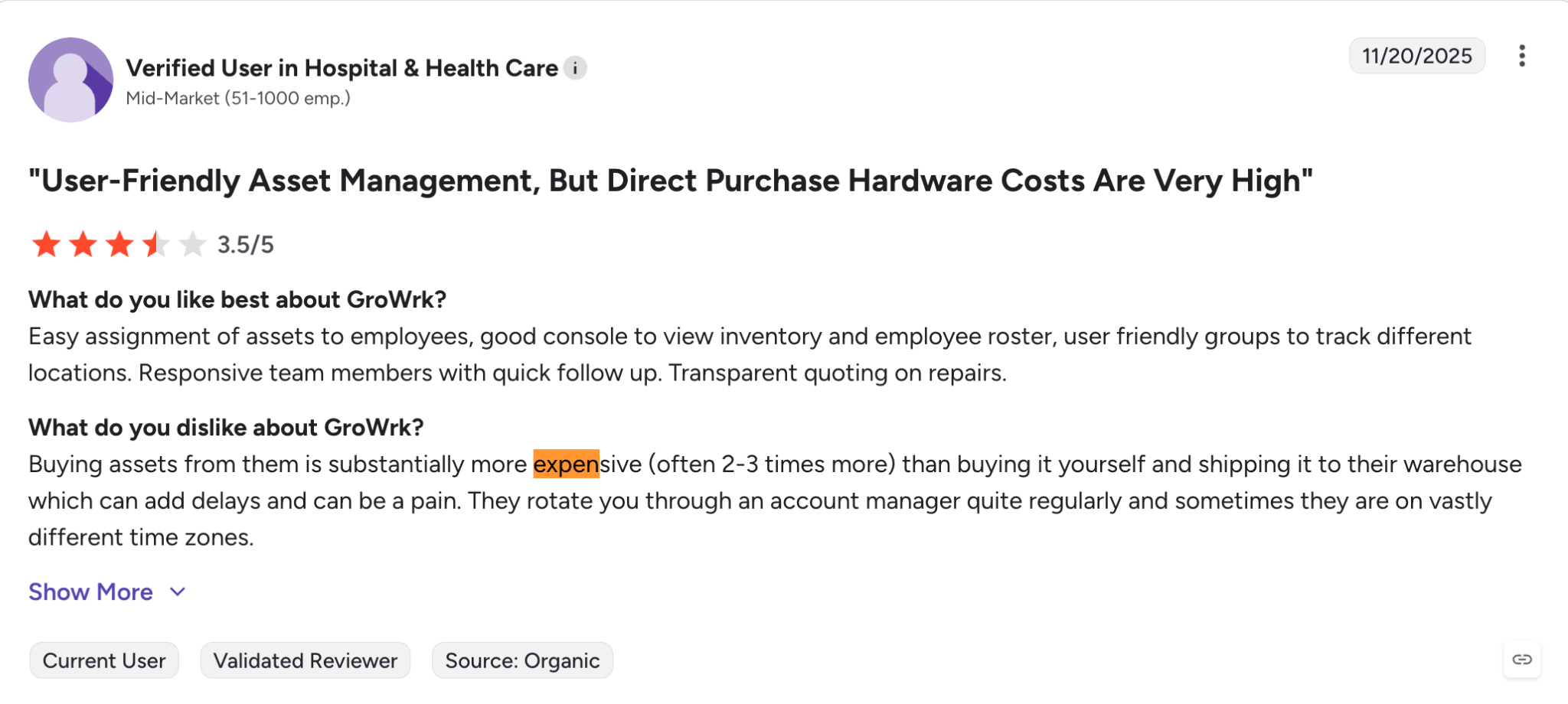GroWrk customer review