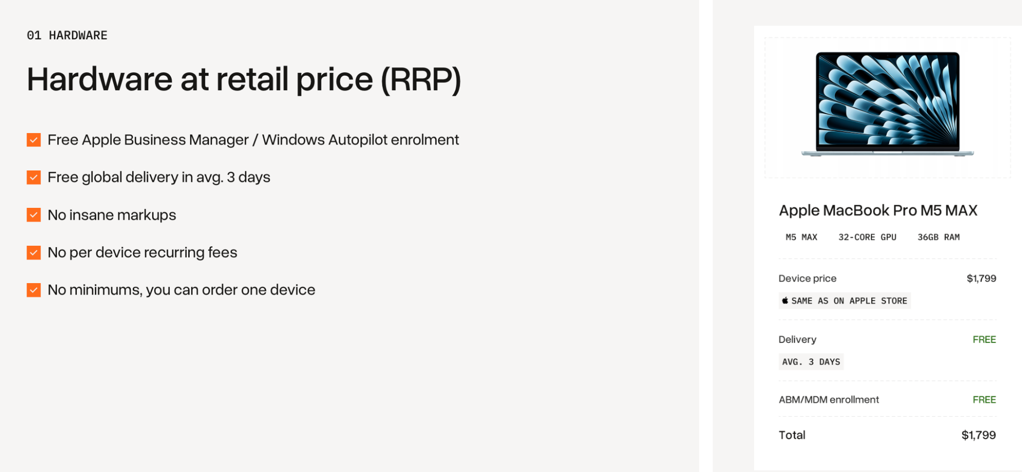 Tequipy's pricing model
