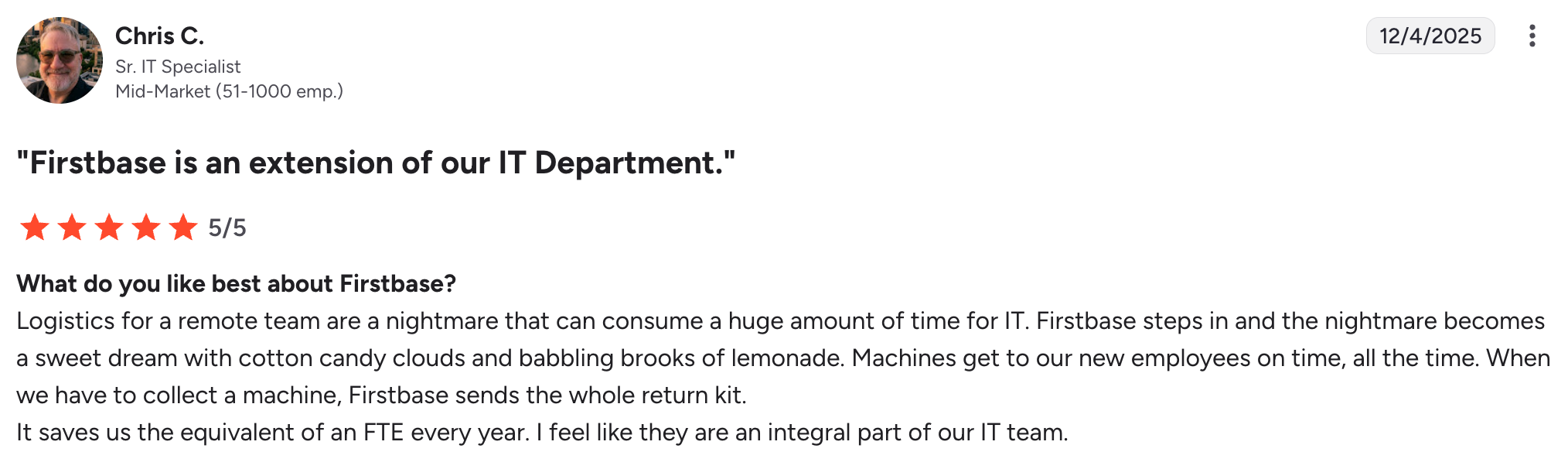 Firstbase Customer Reviews