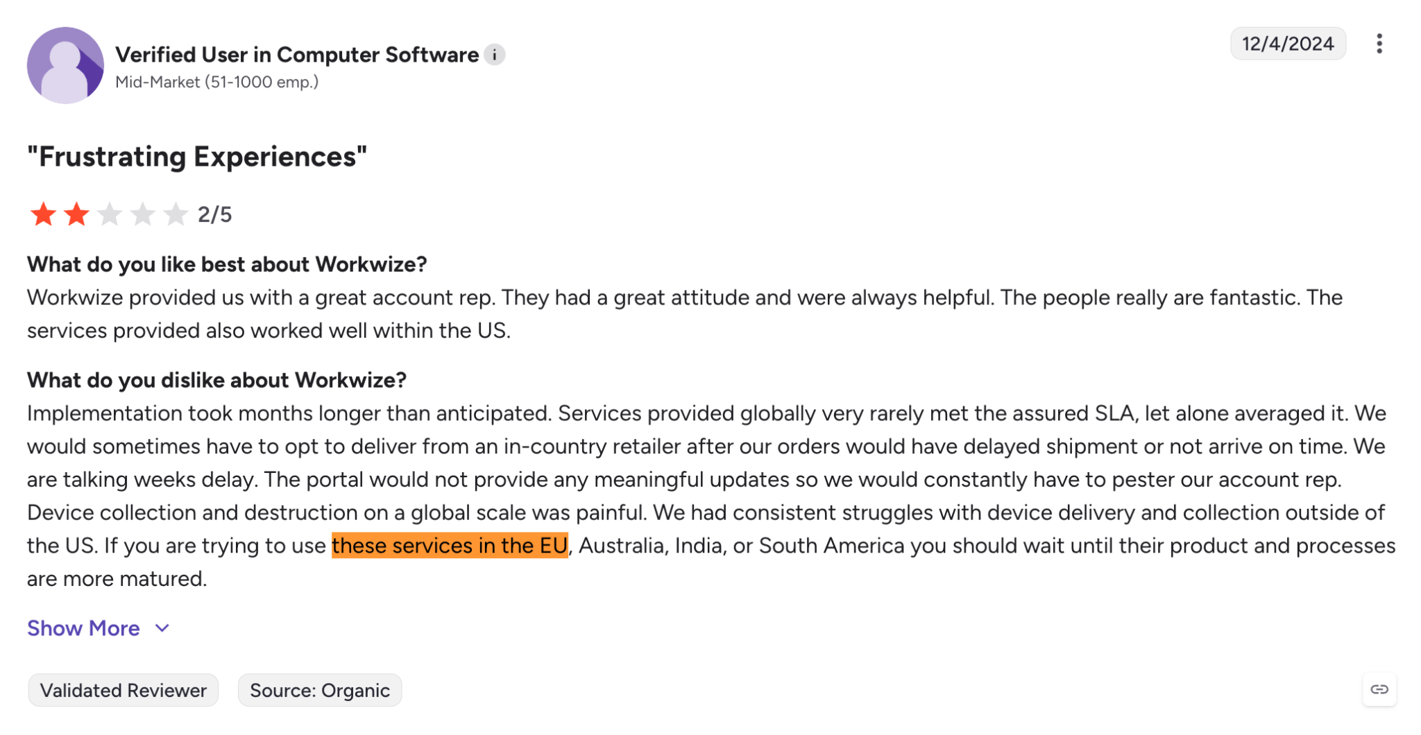 Workwize Customer Reviews