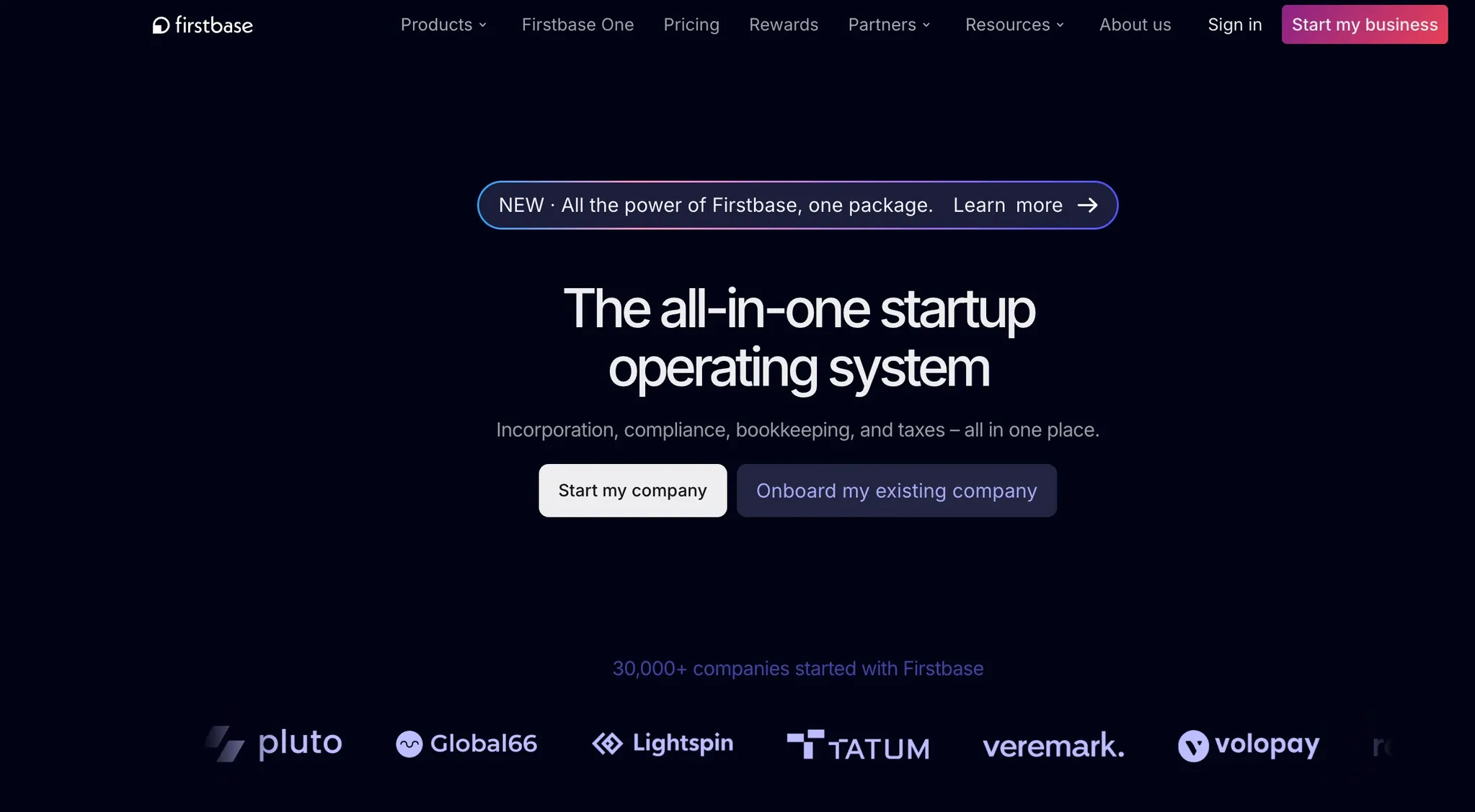 Firstbase homepage, an all-inclusive per-seat device platform
