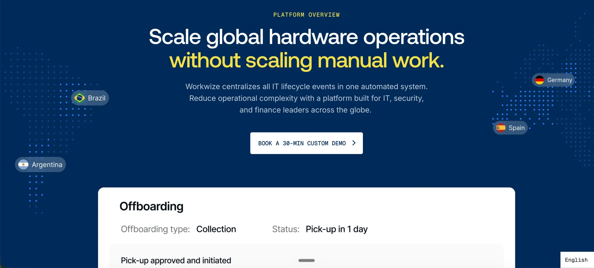 Workwize homepage, an Amsterdam device platform and Fleet alternative