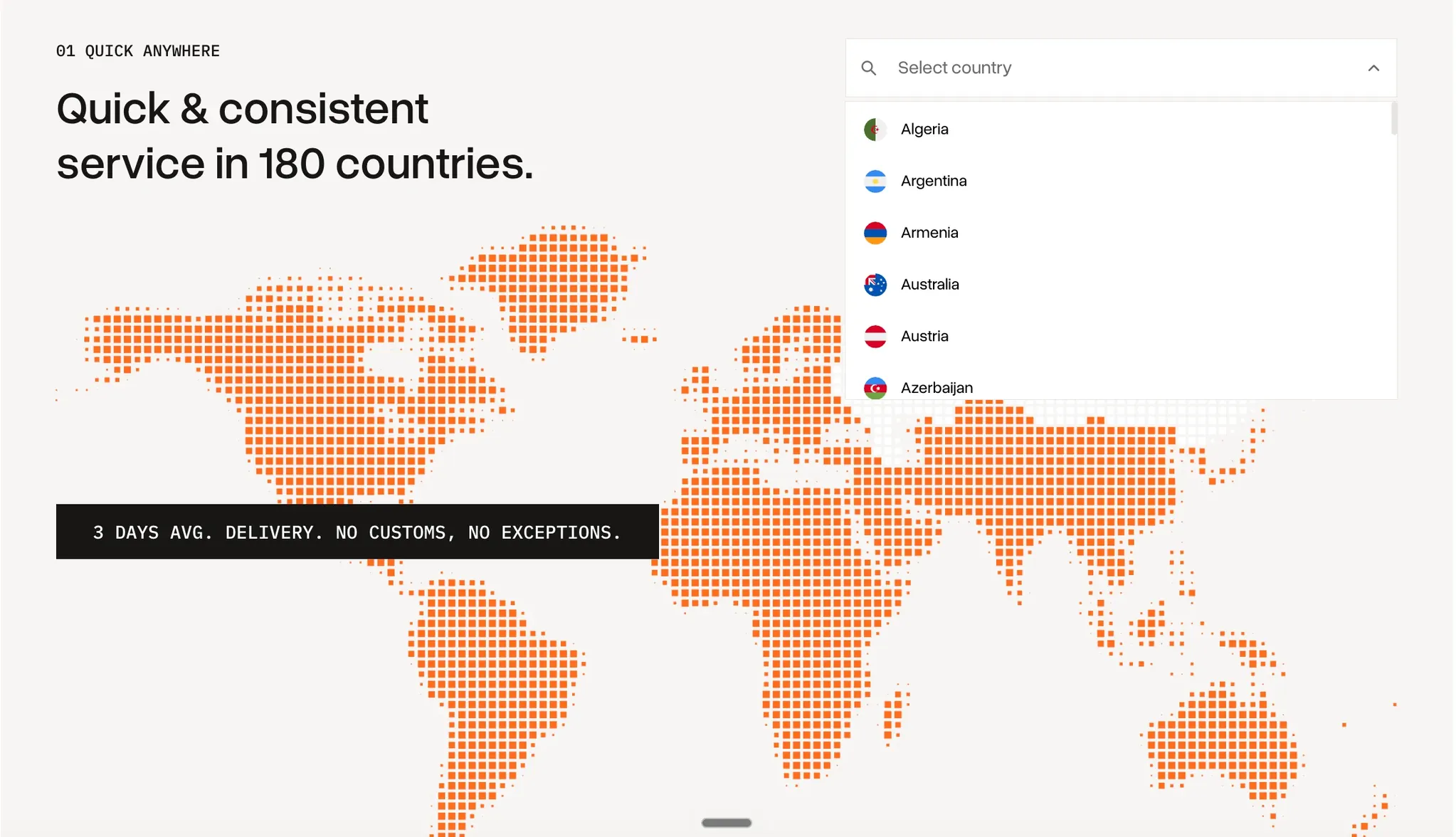 Tequipy coverage map showing local partners in 180+ countries