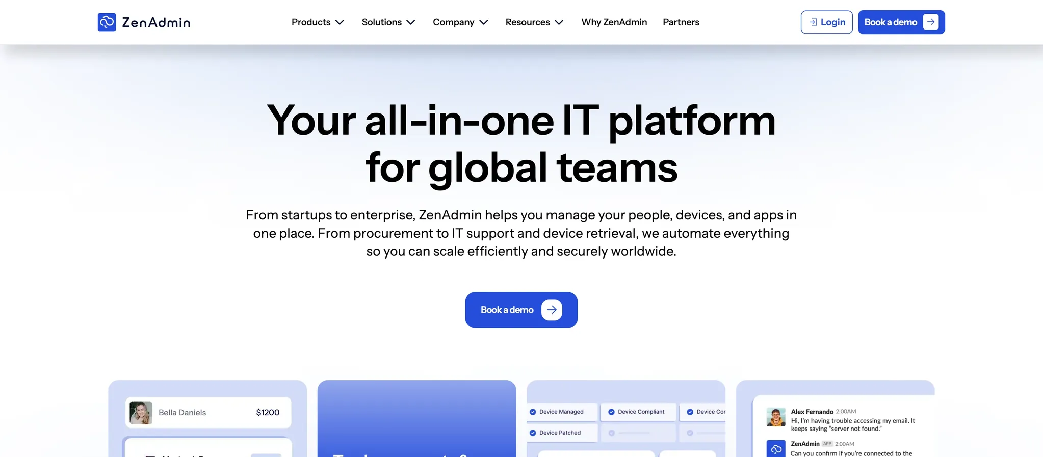 ZenAdmin homepage, the incumbent behind these ZenAdmin alternatives
