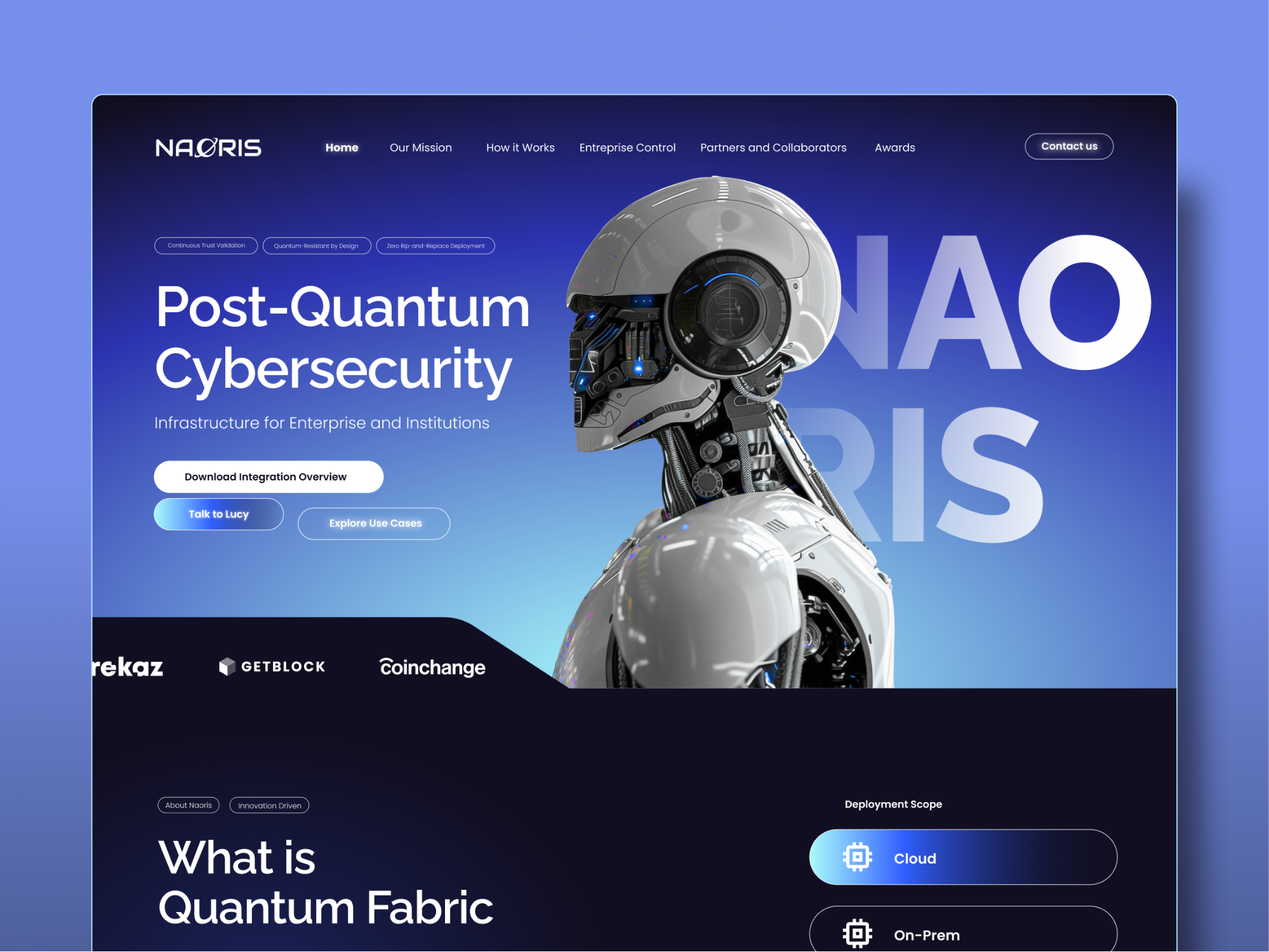 Naoris Protocol UI/UX design showing platform interface and structure