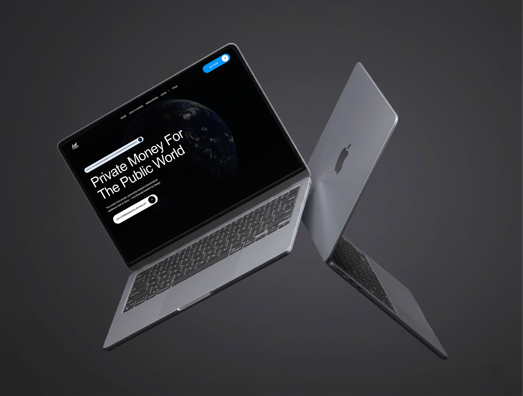 Freedom Dollar digital financial platform interface design
