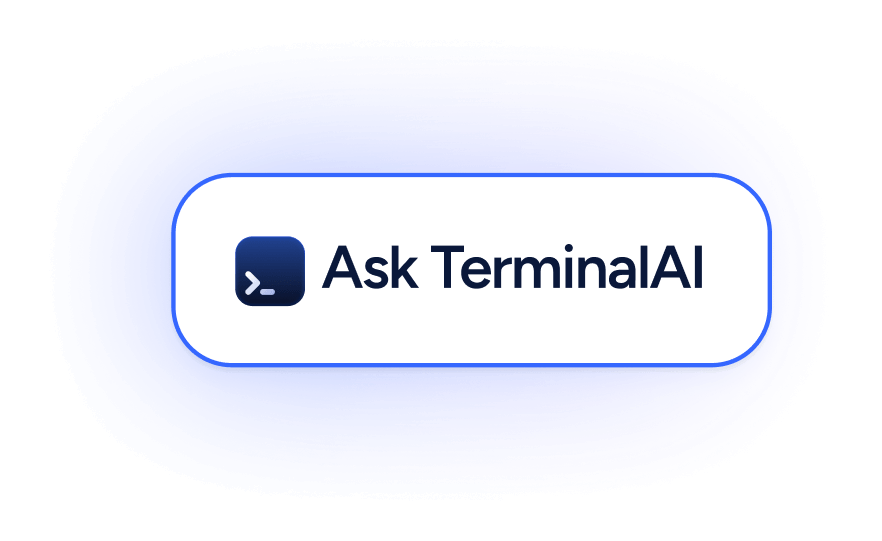 Ask TerminalAI CTA Button With Glow On Dark TerminalAI Webflow Template | BRIX Template