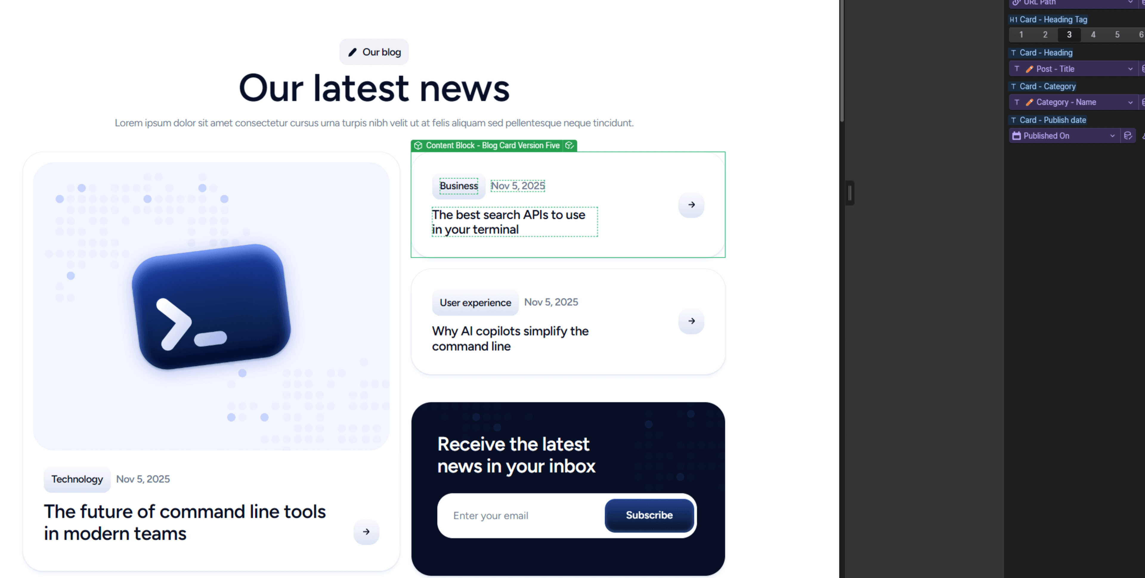 TerminalAI Webflow Template And UI Kit CMS Content BRIX Template | BRIX Template