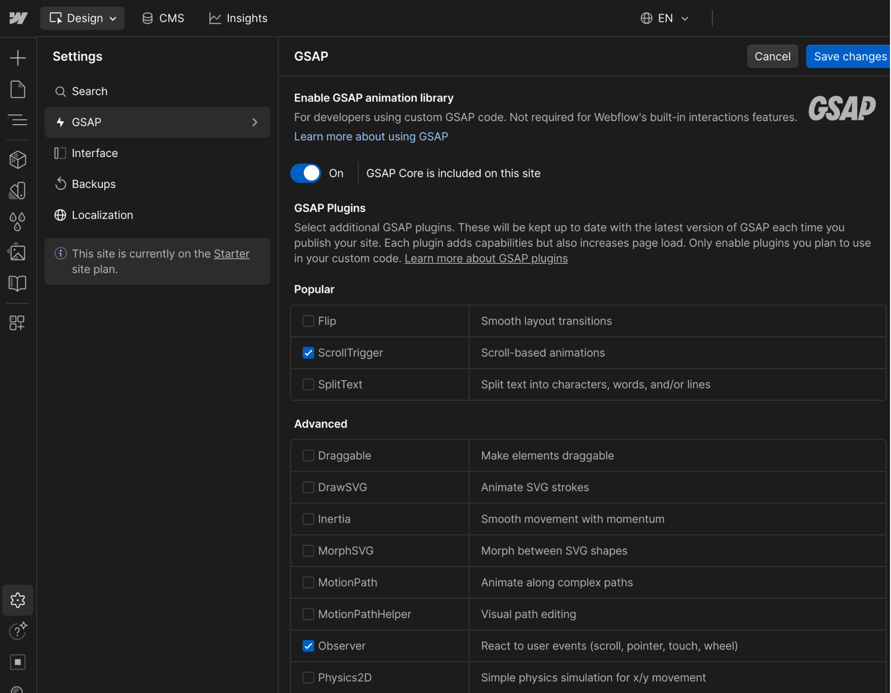 GSAP Plugins - TerminalAI Webflow Template