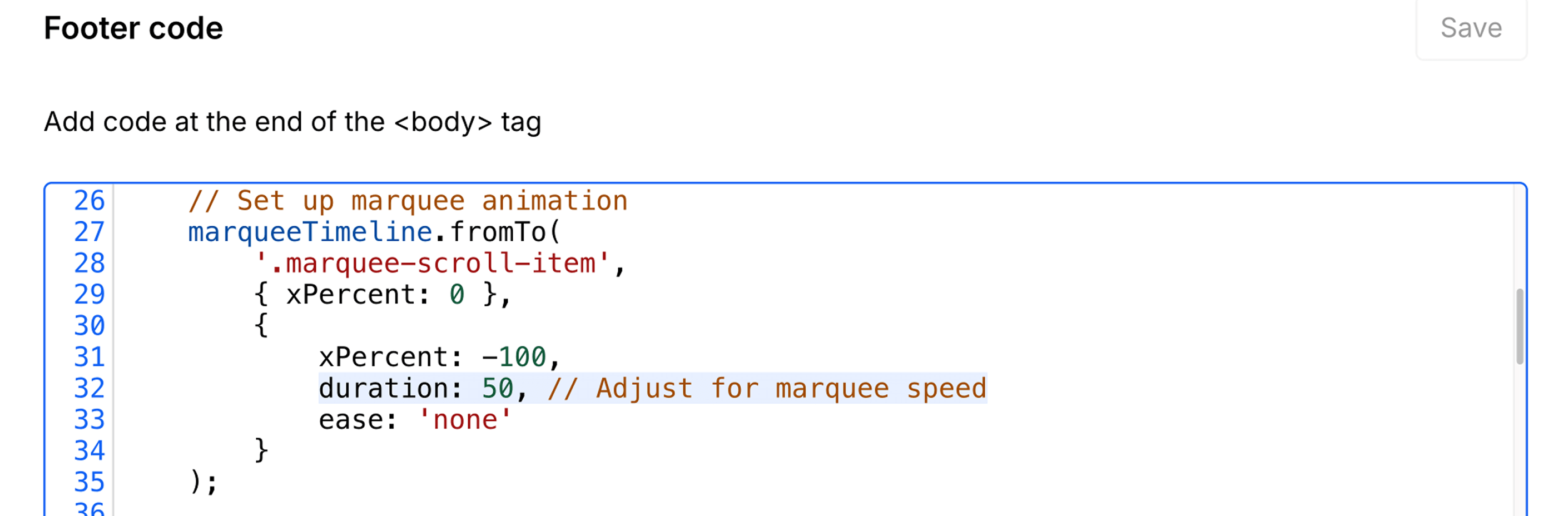 Marquee Duration - TerminalAI Webflow Template
