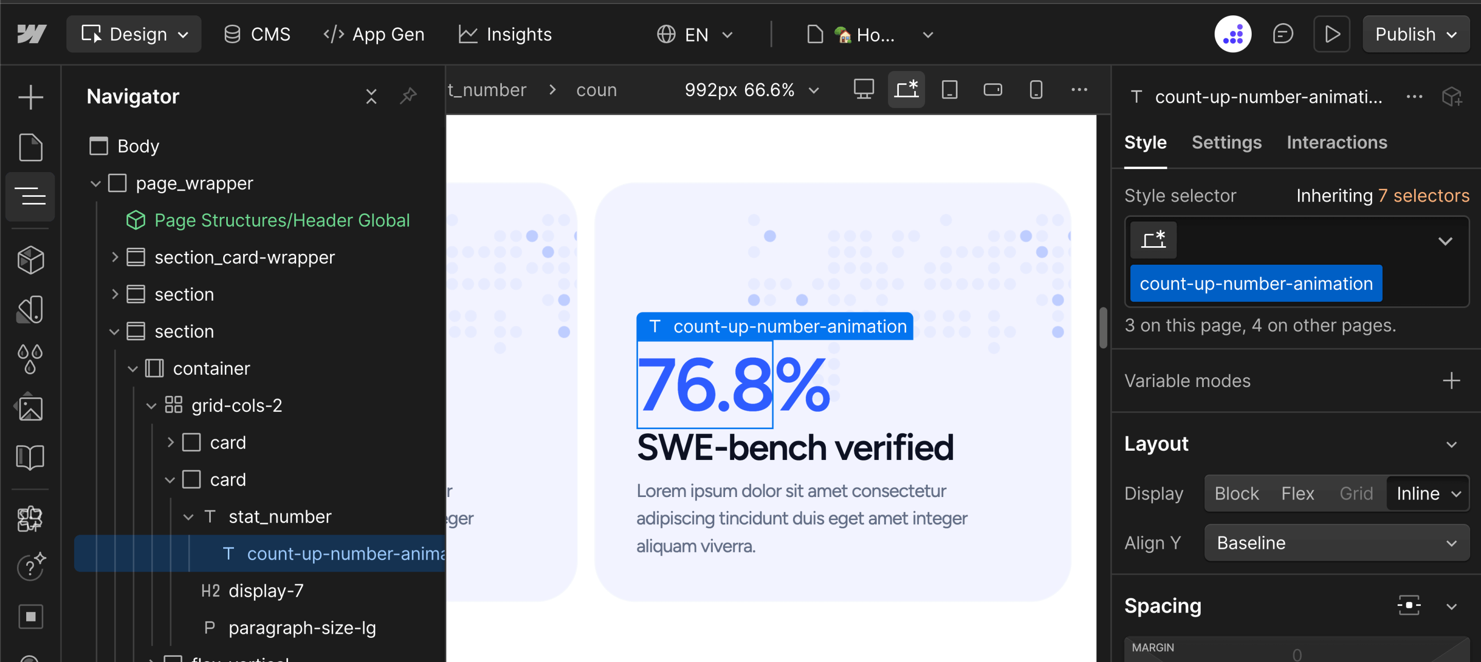 Count Up Animation Classes - TerminalAI Webflow Template