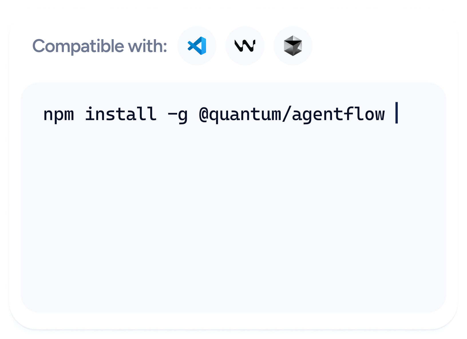 Install In Your Term Or IDE Of Choice - Agentflow Webflow Template
