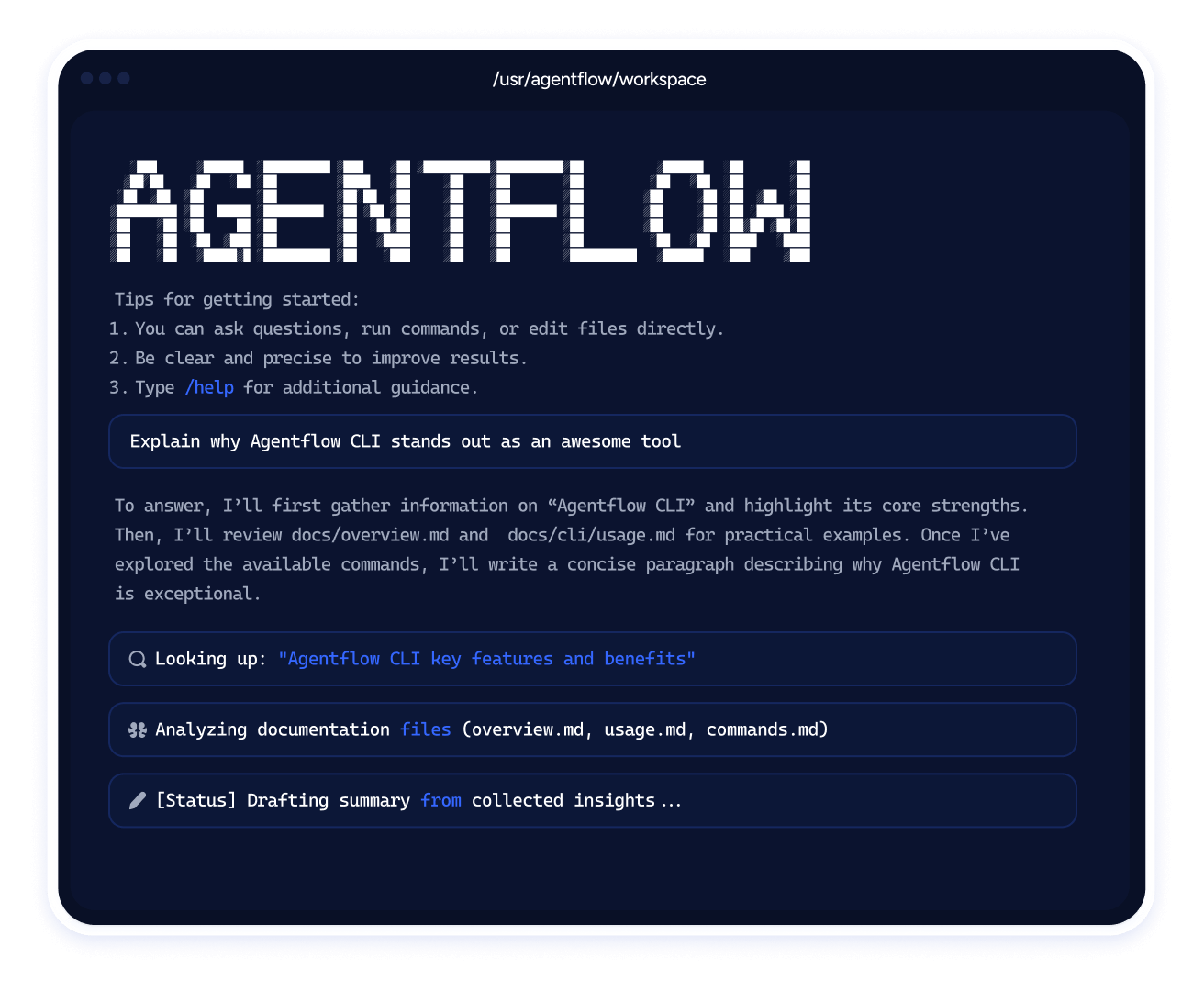 The AI Agent That Works Right In Your Terminal - Agentflow Webflow Template