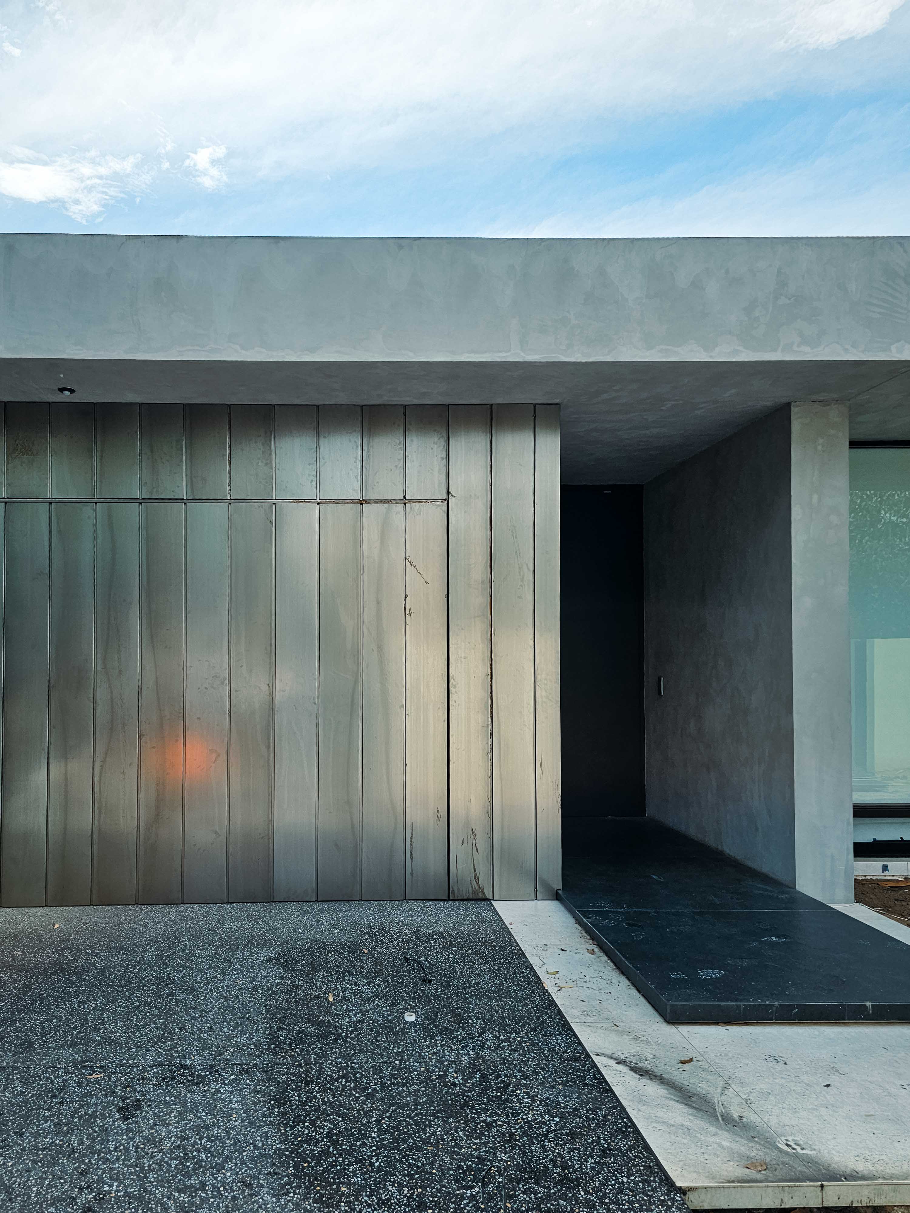 Completed Formclad cladding entrance detail
