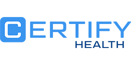 CERTIFY health logo with stylized letter C in a blue box followed by the word CERTIFY in blue and health in black.