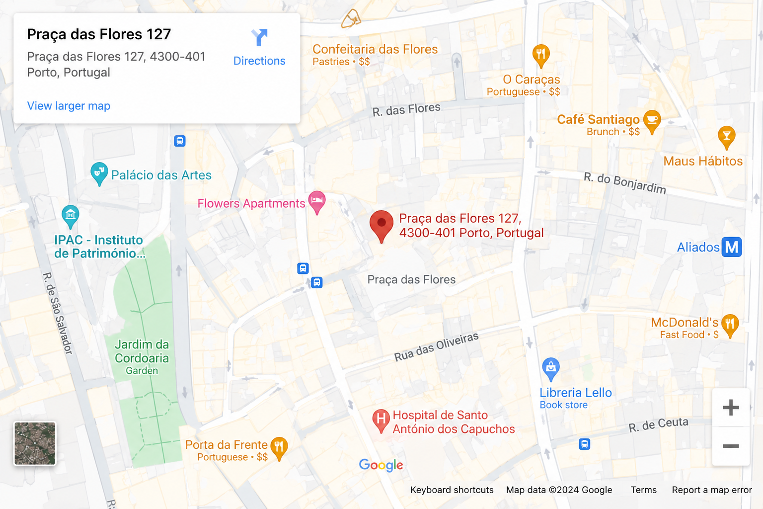 Como chegar. No centro do Porto, perto de onde tudo acontece e de onde nada é ovbio.Mapa Praça das Flores 127 4000-506 Porto