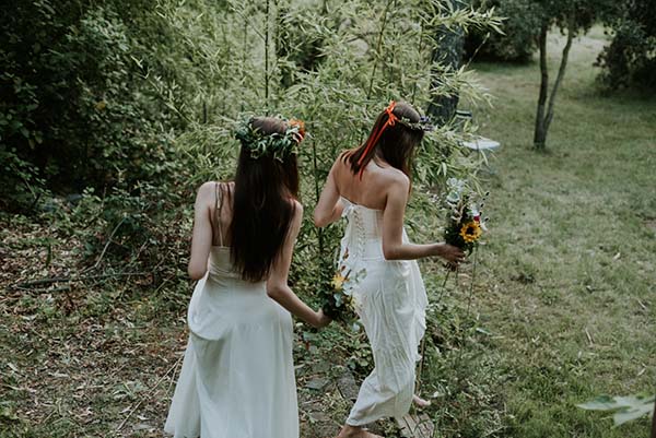 mariage bohême poetique pleine nature