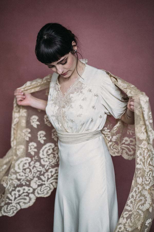 accessoire voile mariée rétro