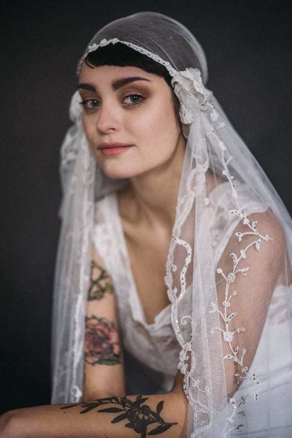 accessoires voile mariée rétro