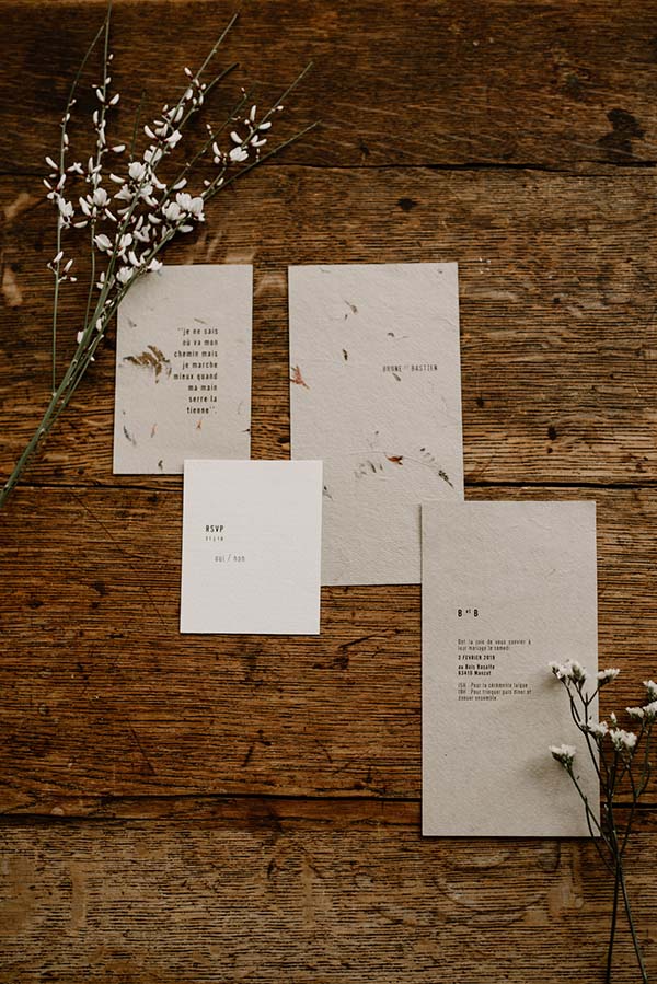 Idées mariage élégant minimaliste Normandie