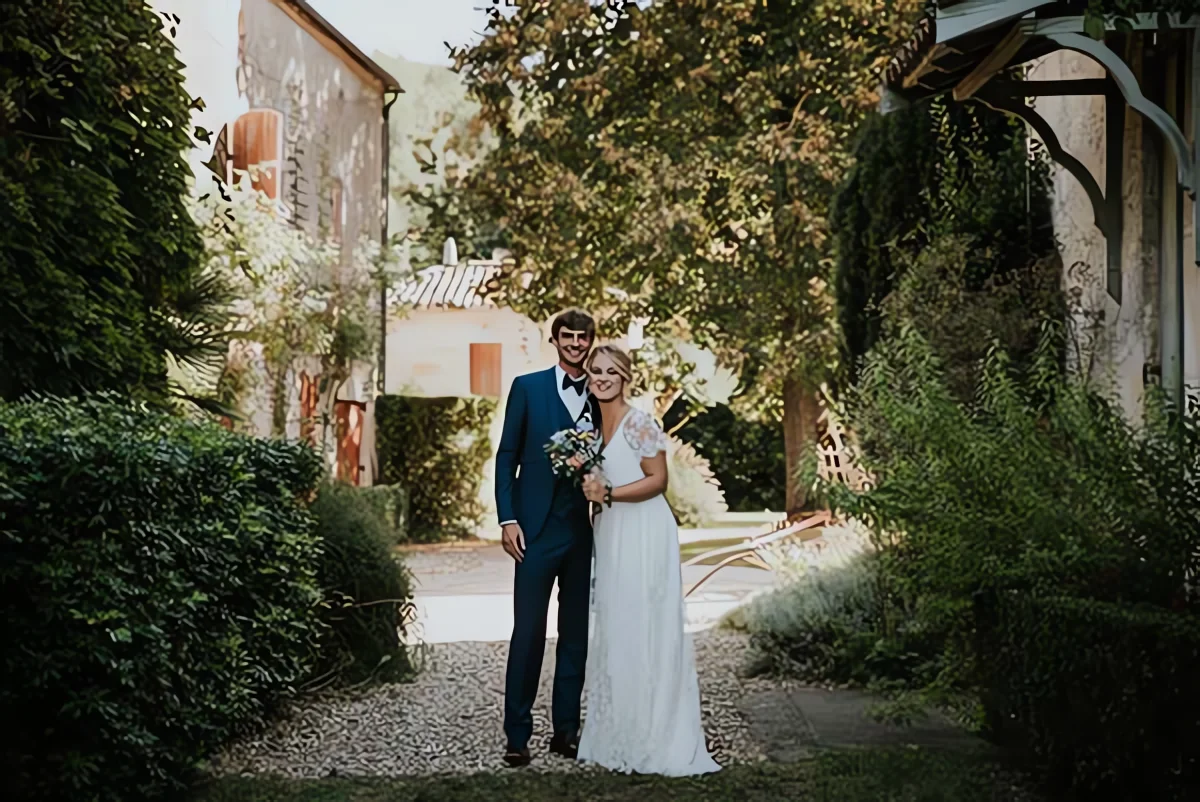 mariage simple bucolique Aquitaine